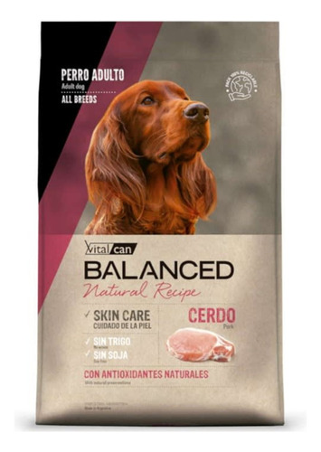 Vitalcan Balanced Natural Recipe Perro Adulto 3kg. Np