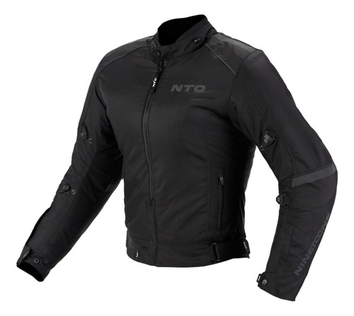 Campera Ninetoone City Evo Mujer Negra T-s Moto Avenida