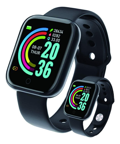 1 Smart Band Y68 - Reloj De Pulsera De Fitness For Adultos