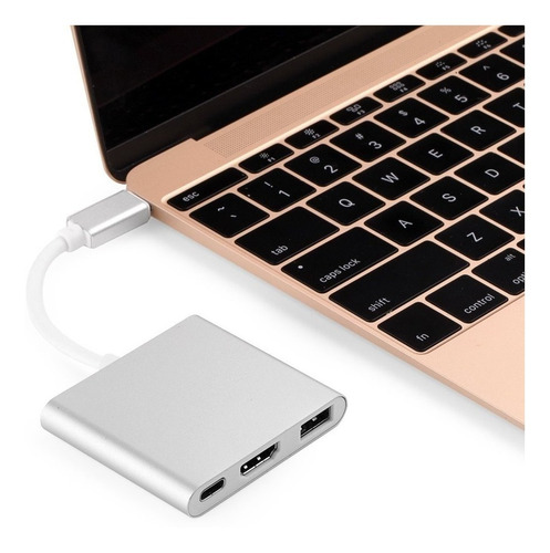 Adaptador Hub Usb C  A: Usb 3.0 / Hdmi / Usb C - Pc O Mac