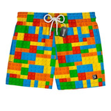 Short Praia Masculino Estampa Mauricinho Legos 0062