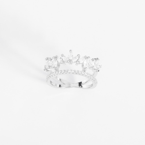 Anillo Elegante Royal Piedras Diamonice Brillante