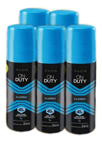 Avon On Duty Clásico Desodorante Antitranspirante 5 Piezas
