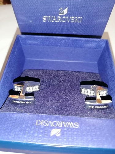 Ofrece. Gemelos Mancuernillas Swarovski. Genuinos 