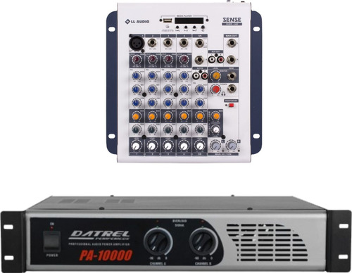 Amplificador Potência 1000w Datrel + Mesa Sense 602 Ll Audio