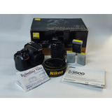  Nikon Kit D3500 + Lente 18-55mm Vr Dslr +3 Baterias+memoria