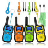 Wishouse Walkie Talkies Para Niños Y Adultos, Recargables, 4