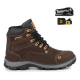 Bota Masculina Couro Timberland Original Resistente +bindes