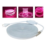 Mangueira Led Neon Rosa 100m 8x16mm Flex 110/220v + Conector