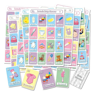 Loteria Baby Shower En Español, Para 50 Jugadoras - Impresa