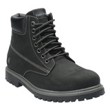 Botin Cuero Hombre Negam Negro Hush Puppies