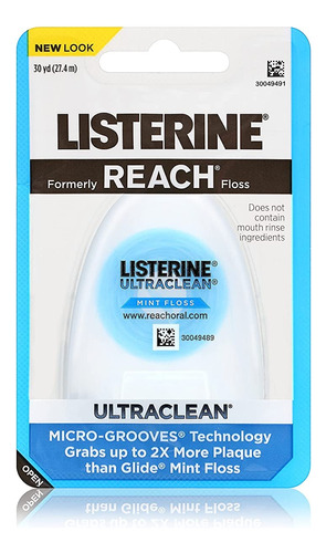 Floss Listerine Ultraclean 30m, Pacote Com 12