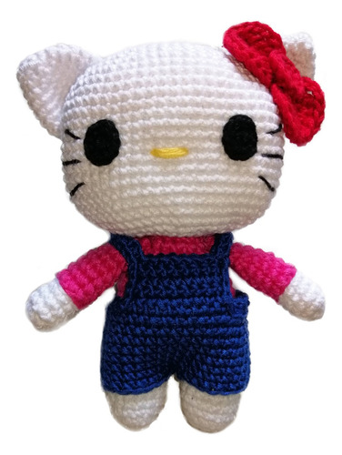 Amigurumi Tejido A Mano De Hilo Algodon  Gata