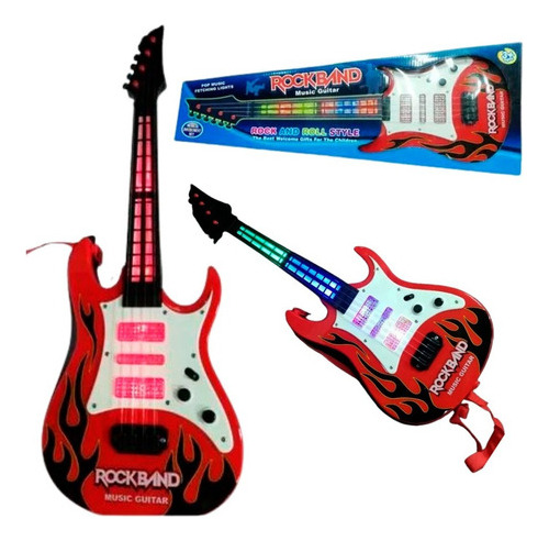 Guitarra Juguete Luces Sonido Niños Regalo Instrumento Music