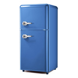 Hopday Fls-80g-blue - Refrigerador Compacto Retro, Azul