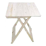 Mesa De Madera Plegable De Pino Cuadrada 75cm Altura