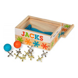 Juego Melissa & Doug Jacks Con Caja De Almacenamiento De Mad