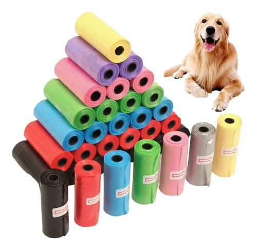 Kit De Rollos Bolsas Higiénicas Recogedor De Caca Para Perro