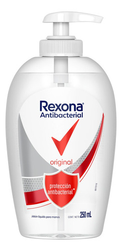 Jabón Líquido Rexona Antibacterial Original Con Dosificador 250 ml