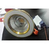 Led Spot De Embutir 12 W Redondo Aluminio Con Dorado Frio-ca