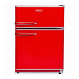 Heladera Bajo Mesada Minibar + Freezer Roja Neba A128 Outlet