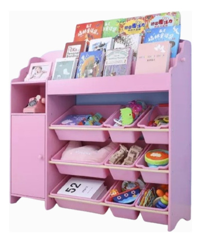 Mueble Infantil Organizador De Juguetes Y Libros