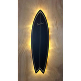 Cuadro Tabla Surf Led Retro Iluminado