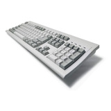 Teclado Membrana Ansi 105 Teclas Blanco Gris Usb Retro