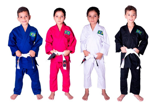 Kimono Infantil Judo Jiu Jitsu  Reforçado Liso+faixa Gratis!