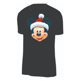 Camisetas Navideñas Mickey Mouse Y Minnie X4 Uds  Negro