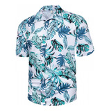 Camisa Hawaiana Casual De Manga Corta De Corte Regular Para