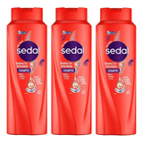 3 Shampoo Sedal Keratina Con Antioxidante 620 Ml