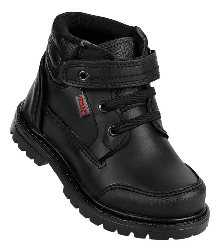 Zapato Escolar Botin Niño Negro Tacto Piel Guany 13203701