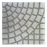 Baldoson Granitico Adoquin Circular Gris/bco 40x40 Ceramice