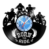 Relógio De Parede Disco Vinil Motos Born To Ride - Vmo-015