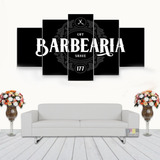 Quadro Decorativo Barbearia - Barber Shop  5 Peçass