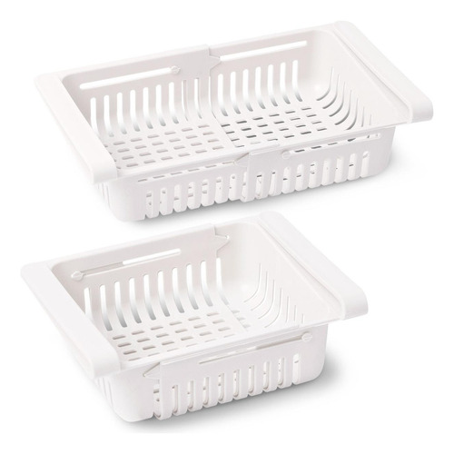 Organizador Multiusos Nevera, Oficina, Hogar Expandible X 2 Color Blanco