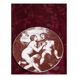 Plato Decorativo De Pared Antiguo - Edan Y Eva No Envio