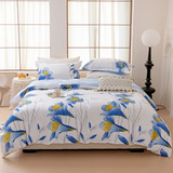 Forro Duvet Roma Print Floral Zafiro Doble