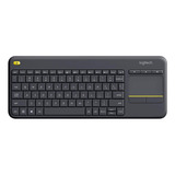 Teclado Inalámbrico Logitech K400 Plus Qwerty Inglés Uk Color Negro