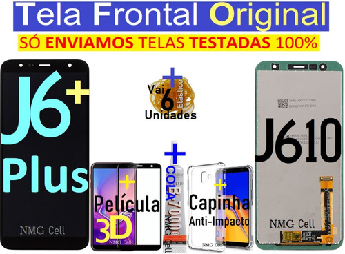 Tela Frontal J4+plus J4core J6+plus+cola+pelí.3d+capinha