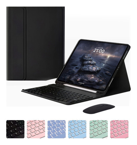 Capa Para iPad 9/8/7/air3 Três Peças Teclado,capa E Mouse