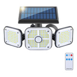 Lámpara Solar De Pared 186 De Led Con Sensor Para Exterior