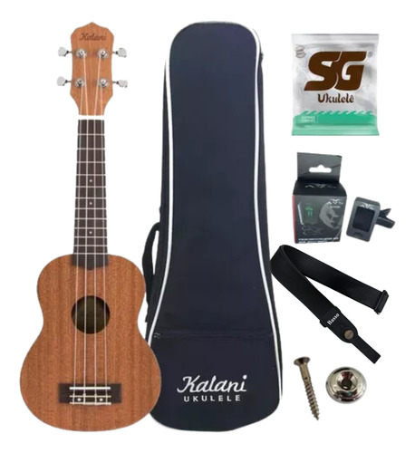 Ukulele Kalani Acústico Soprano Kal 230 Snm Tribes Tabaco 