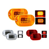 Par Plafon Ovalado 18 Led Arillo Gel Estrobo Camion Urbano 1