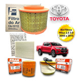 Kit 4 Filtros Fram Toyota Hilux 2005 A 2015 Sw4 3.0 2.5