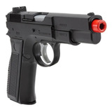 Pistola Airsoft Spring Uhc Cz 75 Black Em Polímero Ua-957bh