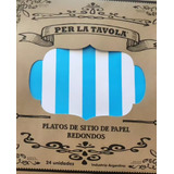 Platos De Sitio De Papel Premium Argentina Pack 20 Unid.