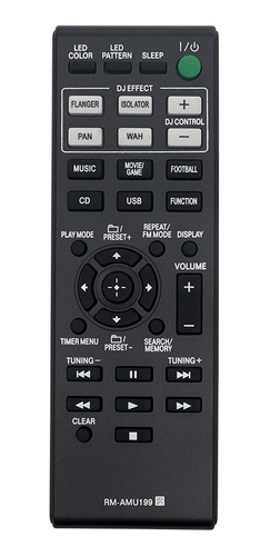 Control Remoto Para Sony Home Audio Lbt-gpx555 Mhc-gpx888 