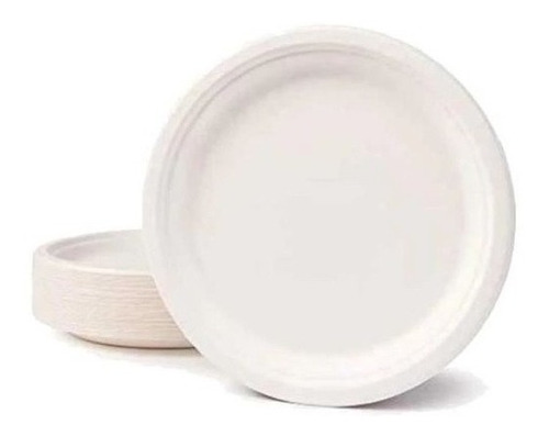 Plato Pastelero Desechable Elegante Biodegradable 50 Piezas